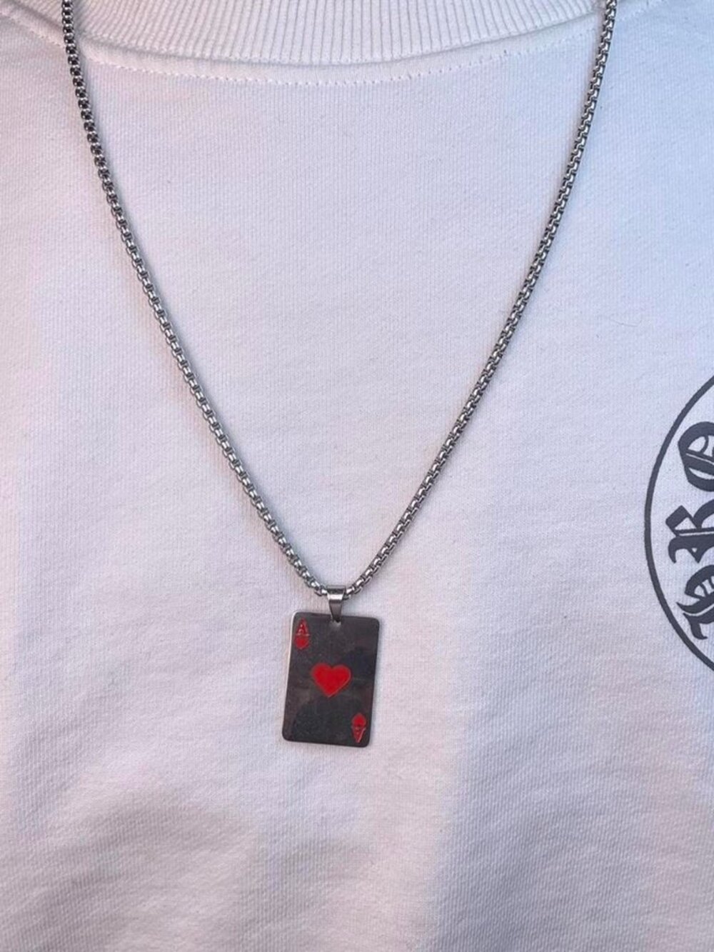 Ace of hearts necklace